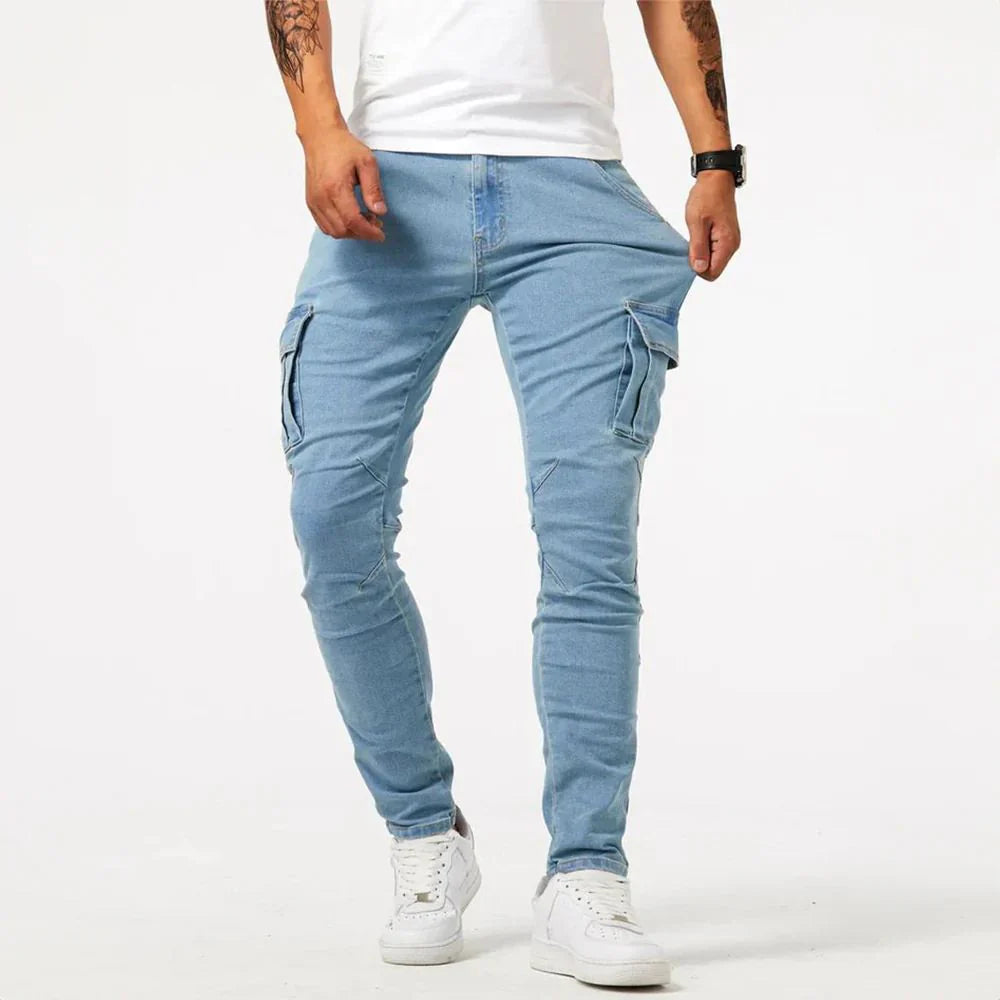 Men’s Slim-Fit Stretch Cargo Jeans